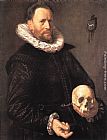 Portrait of a Man Holding a Skull by Frans Hals